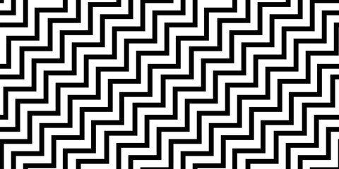 Abstract seamless black and white pattern. Fabric regular texture zig-zag black white background. Modern design