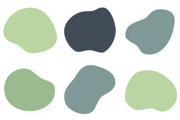 グリーンやブルーのシンプルな流体のフレームセット