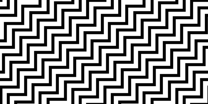 Abstract seamless black and white pattern. Fabric regular texture zig-zag black white background. Modern design