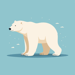 Fototapeta premium Cute polar bear cartoon illustration