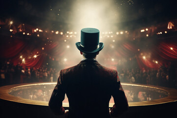 Movie scene stylized picture image made with Generative AI tools amazing circus performance actor trick tent