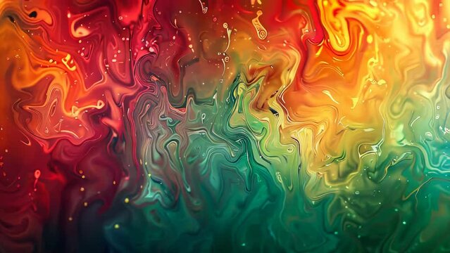 Colorful abstract paint background. Acrylic colors mixing in water. Unique art illustration.