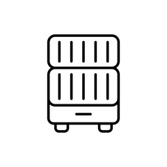 Grill outline icons, minimalist vector illustration ,simple transparent graphic element .Isolated on white background