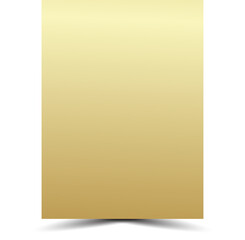 Gold paper rectangle and shadow, banners, label