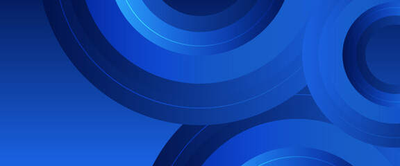 Blue vector gradient abstract banner with shapes elements. For background presentation, background, wallpaper, banner, brochure, web layout, and cover