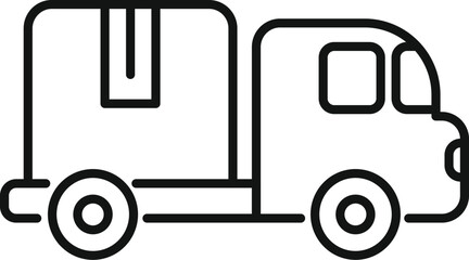 Delivery truck parcel icon outline vector. Purchase store market. Customer credit