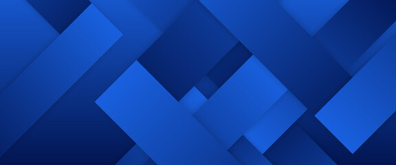 Blue minimal geometric shape abstract banner. For business banner, formal backdrop, prestigious voucher, luxe invite, wallpaper and background - obrazy, fototapety, plakaty