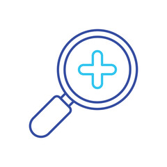Fototapeta premium Blue Line Zoom In vector icon