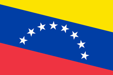 Venezuela flag - rectangular cutout of rotated vector flag.