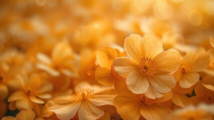 Orange petals and flowers float in the air. concept fragrant of fabric softener.