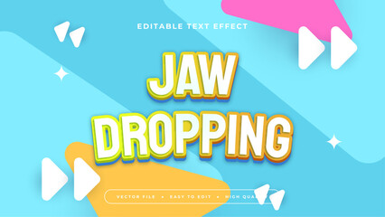 Colorful jaw dropping 3d editable text effect - font style