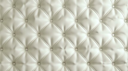 White leather upholstery with crystal buttons.