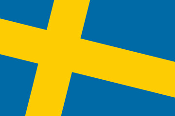 Sweden flag - rectangular cutout of rotated vector flag.