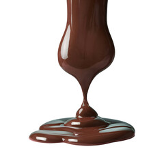 Obraz premium A stream of melted chocolate png isolated on transparent background
