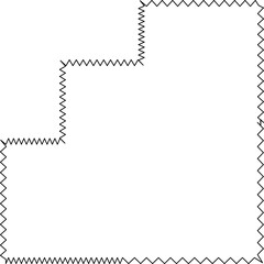 Zig zag wavy edge geometric shape. Elements for decoration