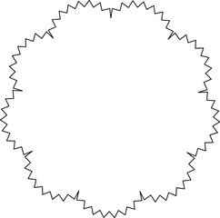 Zig zag wavy edge geometric shape. Elements for decoration