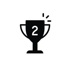 Cup vector icon. First place cup sign. Reward victory cup symbol. Goblet icon. Ceremony contest cup icon. UX UI icon
