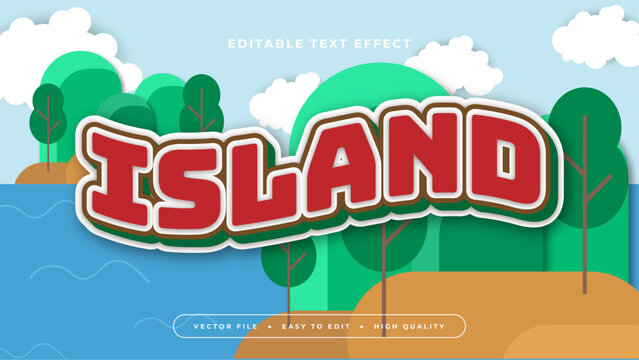 Colorful island 3d editable text effect - font style