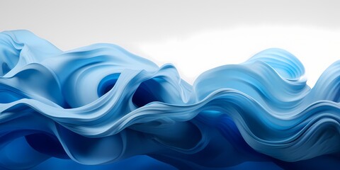 A mesmerizing play of azure and indigo gradients, illustrating the ebb and flow of dynamic waves in a captivating dance.