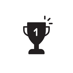 Cup vector icon. First place cup sign. Reward victory cup symbol. Goblet icon. Ceremony contest cup icon. UX UI icon