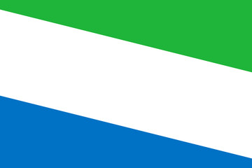 Sierra Leone flag - rectangular cutout of rotated vector flag.