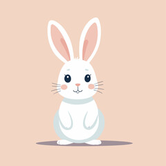 Cute little rabbit bunny cartoon animal illustration vector design