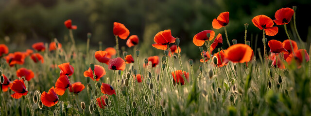 Field of Red Poppies