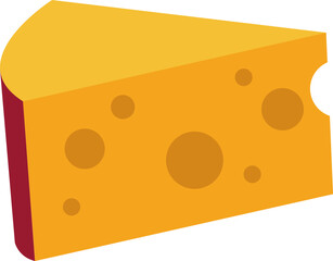 slice of cheese vector illustration
