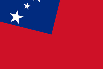 Samoa flag - rectangular cutout of rotated vector flag.