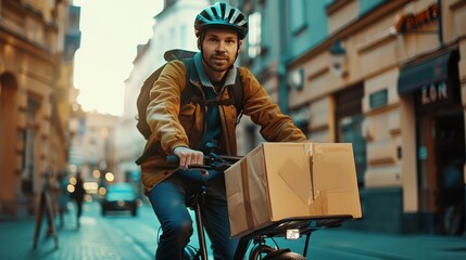 male courier delivering packages