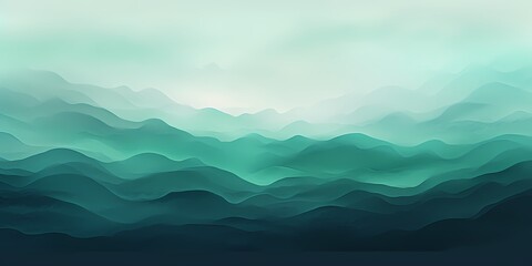 Fototapeta na wymiar A mesmerizing gradient background, blending from gentle seafoam greens to deep teal shades, evoking a sense of peace and serenity.