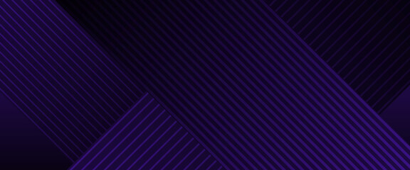 Obraz premium Purple violet and blue dark vector 3D technology futuristic glow with line shapes banner. Suit for cover, poster, banner, brochure, header, website vector