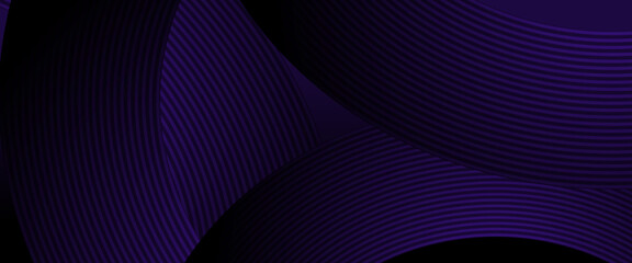 Purple violet and black dark violet vector 3d futuristic tech glow and shinning line simple modern abstract banner. For brochures, covers, posters, banners, websites, header