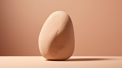 Natural granit stone on beige background