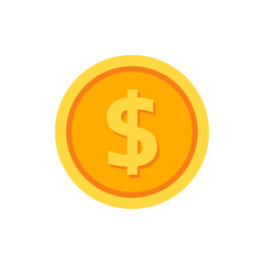 Coins icon with dollar symbol. Money pay, Financial and Business concept.