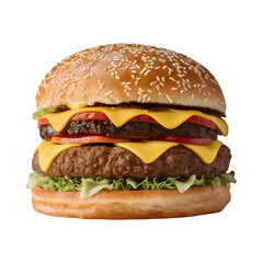 Hamburger fast food png isolated on transparent background