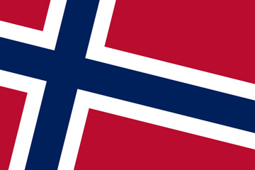 Norway flag - rectangular cutout of rotated vector flag.