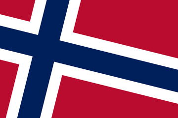 Fototapeta premium Norway flag - rectangular cutout of rotated vector flag.