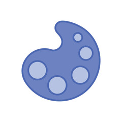 Blue Line Color Palette vector icon