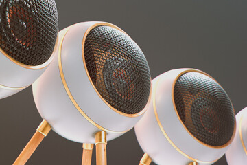 High-End Gold-Trimmed Speakers: A Fusion of Pristine Sound & Modern Elegance