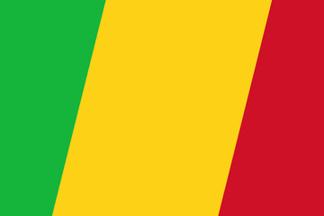 Fototapeta premium Mali flag - rectangular cutout of rotated vector flag.