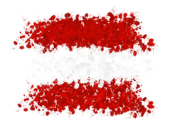 Austrian flag with paint splashes