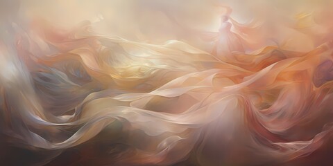 A dreamy cascade of muted colors dancing in harmony, creating a soothing visual symphony.