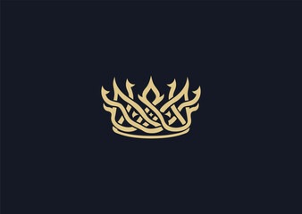 Crown logo design vector icon flat illustration	