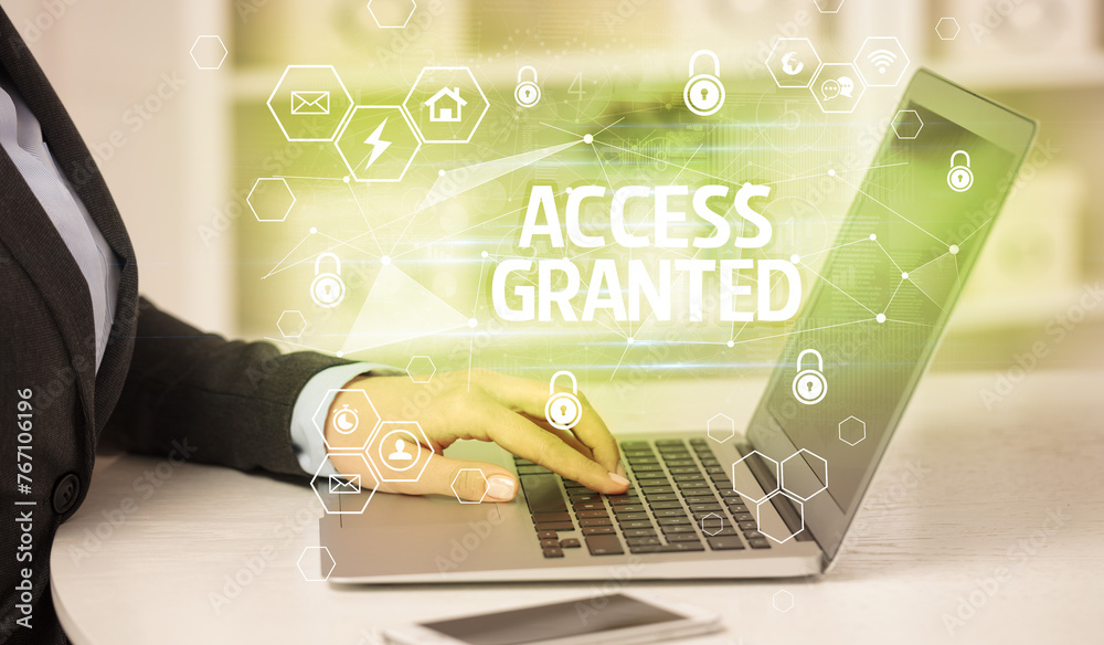 Aufkleber internet security and data protection concept