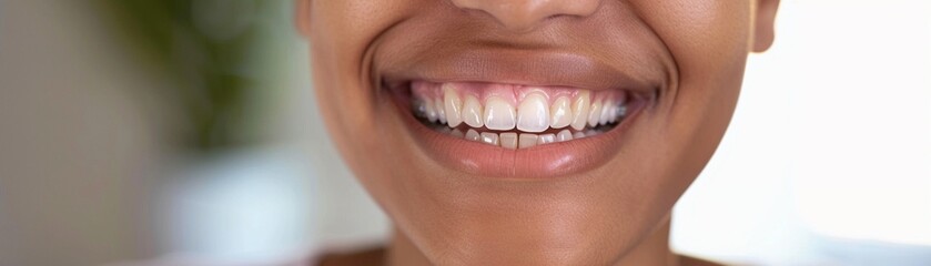 Close-up of a smiling person wearing an invisible aligner, symbolizing the seamless blend of treatment and lifestyle