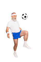 Full length of modern cool funny competetive pensioner, leader, champion. Funky, bodycare, healthcare, weight loss, strength, leadership, motivation, authority, gym lifestyle