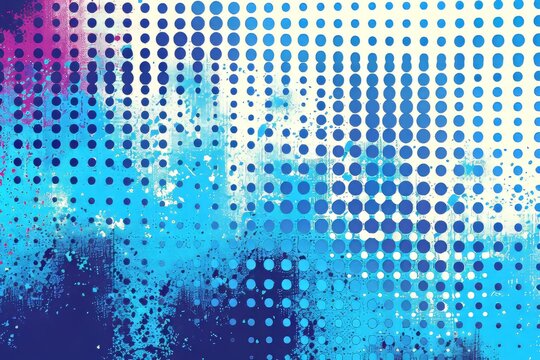 Halftone blue abstract