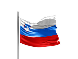 National Flag of Slovenia. Flag isolated on white background with clipping path.