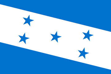 Honduras flag - rectangular cutout of rotated vector flag.